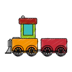 cute train toy icon vector illustration design