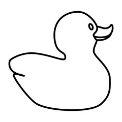 cute ducky toy isolated icon vector illustration design