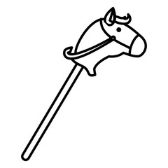 horse wooden isolated icon vector illustration design