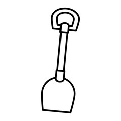 shovel tool isolated icon vector illustration design