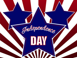 Vector illustration for Holiday Independence day of America.