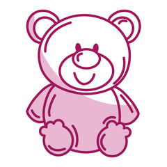 Plakat bear teddy isolated icon vector illustration design