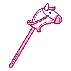 horse wooden isolated icon vector illustration design