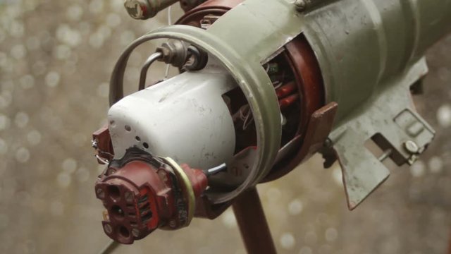 Back view of the anti-tank weapon