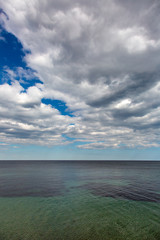 the sea landscape, vertical image.