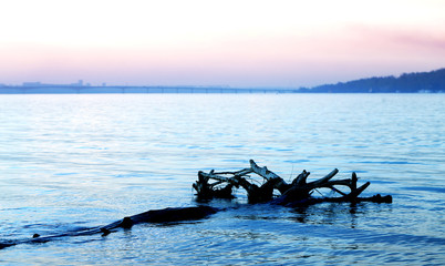 Beautiful river Volga in Russia