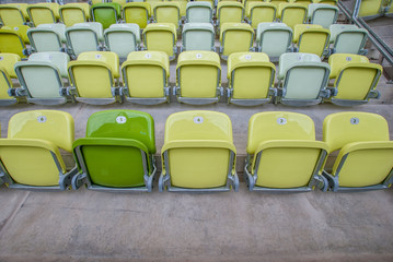 Fototapeta premium Green stadium seats