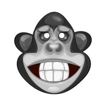 Cute monkey icon.