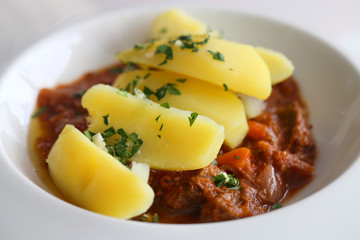 Delicious beef goulash