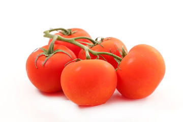 fresh tomato isolated on white