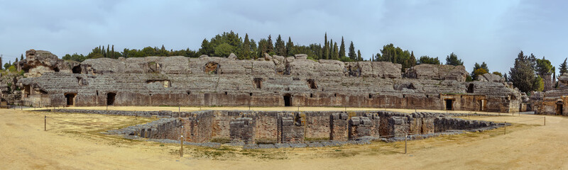 Roman amphitheater at Italica, Spain