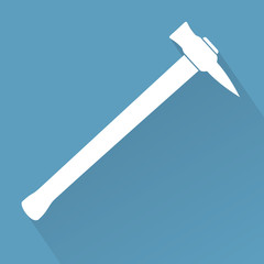 Silhouette of Axe. Flat design vector illustration