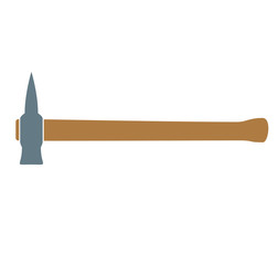 Axe with wooden handle. vector illustration