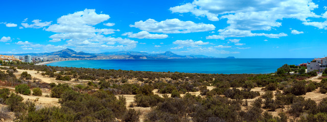 Benidorm city coast view (Spain).