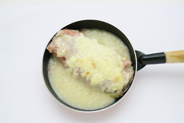 gratin d'endive au jambon dans pôélon 