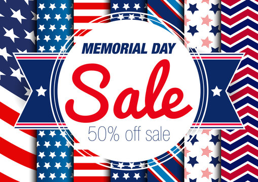 Memorial Day Sale. Sale Background.