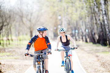 Guy and girl on bike