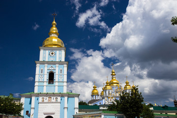 Fototapeta na wymiar Saint Michael's Golden-Domed Cathedral in Kyiv