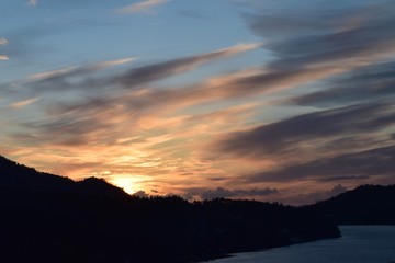 Sunset with beautiful sky
