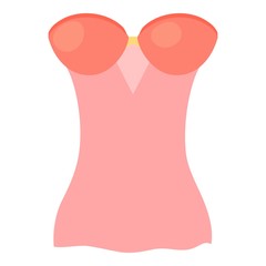Coral underwear top icon, cartoon style