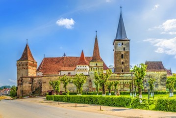 Fototapeta na wymiar Evangelical fortified church Mosna, Romania.