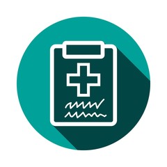 Obraz premium Doctor with clipboard. clipboard with checklist. Medical report icon stock vector illustration flat design