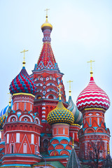 Fototapeta na wymiar the Cathedral of Saint Basil the Blessed on the Red Square in Moscow, Russia