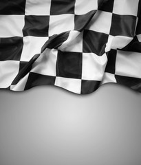 Checkered flag on grey