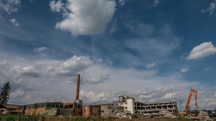 Obraz premium Gebäude Abriss