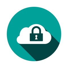 lock cloud icon stock vector illustration flat design