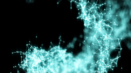 Abstract geometry surfaces, lines and points background, Used as digital wallpaper and technology background.