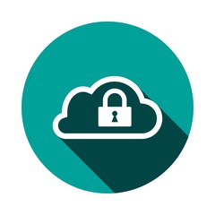 lock cloud icon stock vector illustration flat design
