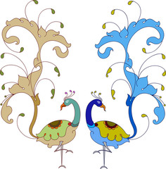 Peacock Artistic Hand Drawn