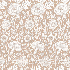 Floral seamless pattern. Modern seamless pattern for interior decoration, wrapping paper, graphic design and textile. Vector illustration. Backgrounds.