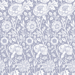 Obraz premium Floral seamless pattern. Modern seamless pattern for interior decoration, wrapping paper, graphic design and textile. Vector illustration. Backgrounds.