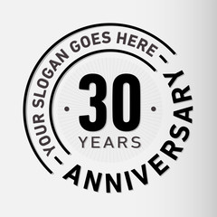 30 years anniversary logo template. Vector and illustration.