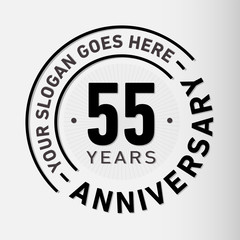 55 years anniversary logo template. Vector and illustration.