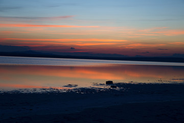 Great lake and sunset views. lake sunset and reflection 