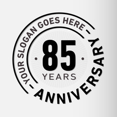 85 years anniversary logo template. Vector and illustration.