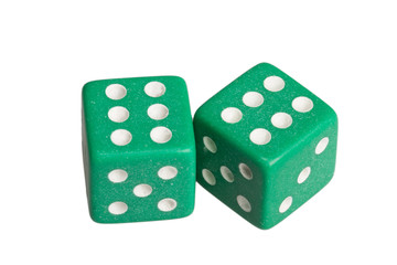 Two dice showing two sixes