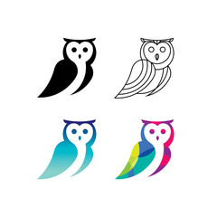 Naklejka premium Owl/Owl logo set.