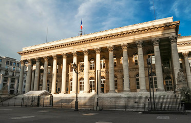Fototapeta premium The Bourse of Paris- Brongniart palace ,Paris, France.