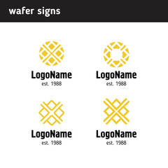 Logo template in the form of a waffle