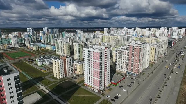 Residential area of the big city
