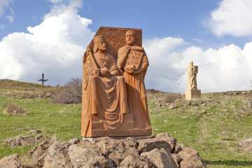 Памятник создателю армянского алфавита Месропу...