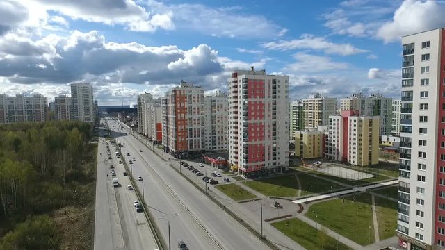 Residential area of the big city