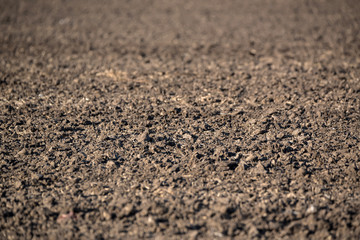 Plowed soil for key farming