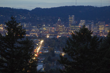 Downtown Portland at Night