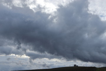 Ciel orageux dans l'Aude, Occitanie dans le sud de la France