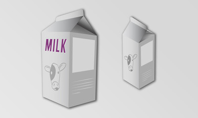 Vector Illustration of Milk Cartons